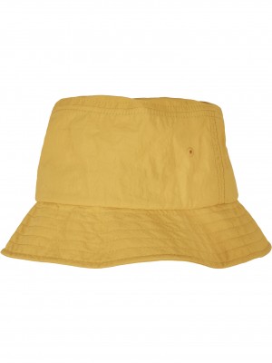 Шапка идиотка от водоотблъскаваща материя в жълт цвят Water Repellent Bucket Hat 