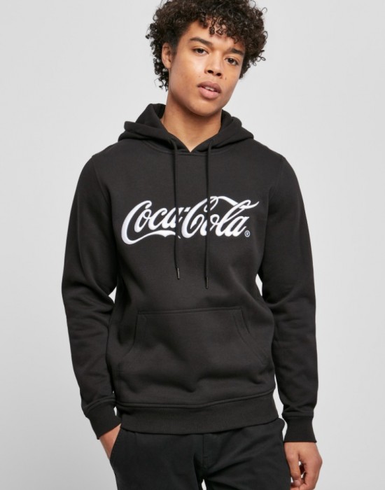 Мъжки суичър Merchcode Coca Cola Classic в черен цвят, MERCHCODE, Суичъри - Complex.bg