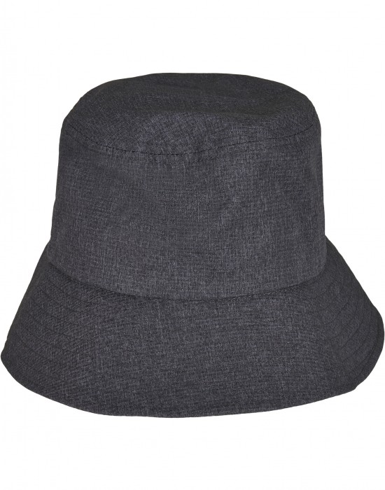 Шапка идиотка с връзка в тъмносив цвят Adjustable Flexfit Bucket Hat, Urban Classics, Идиотки - Complex.bg