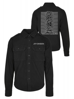 Мъжка риза Joy Division Up Vintage от Merchcode в черен цвят