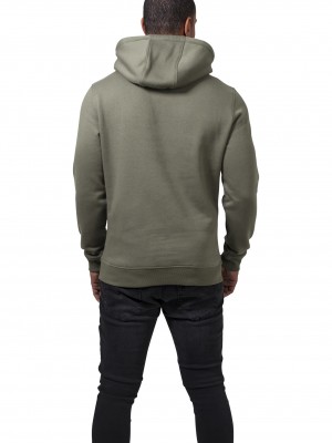 Мъжки изчистен тъмнозелен суичър Urban Classics olive