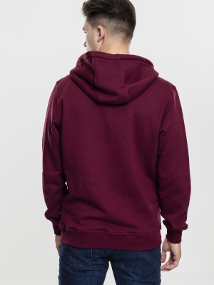 Мъжки изчистен тъмночервен суичър Urban Classics port