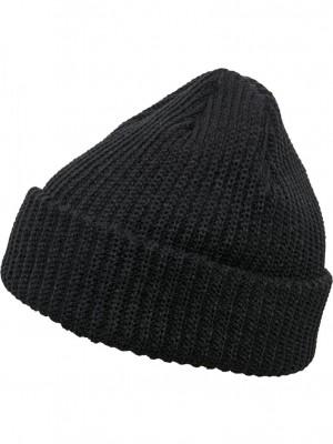 Шапка бийни в черен цвят Rib Beanie 