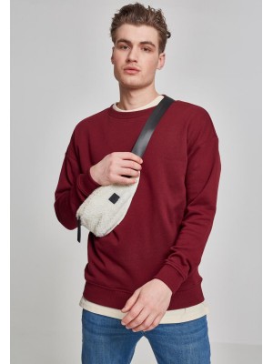 Мини пухена чанта за през рамо в бял цвят Urban Classics