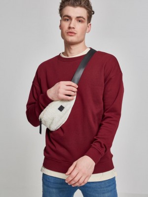 Мини пухена чанта за през рамо в бял цвят Urban Classics