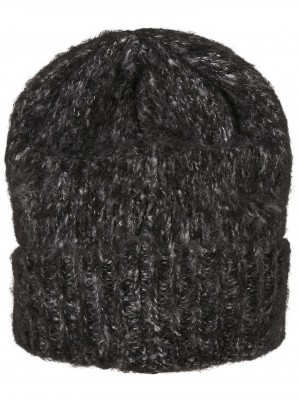 Шапка бийни в тъмносив цвят Acrylic Angora Beanie 