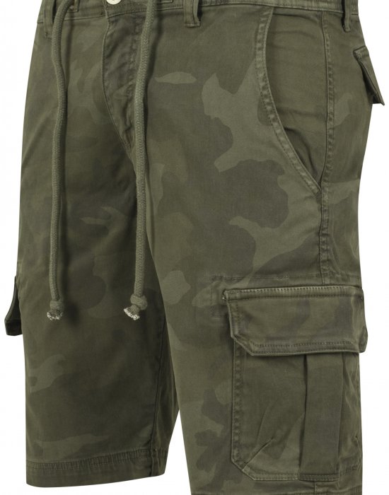 Мъжки къси карго панталони Urban Classics olive camo, Urban Classics, Къси панталони - Complex.bg