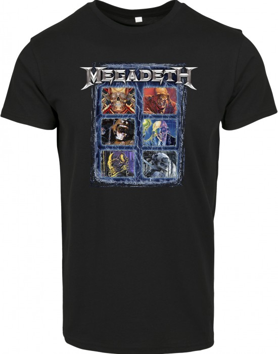 Мъжка тениска в черен цвят Merchcode Megadeth Heads Grid, MERCHCODE, Тениски - Complex.bg