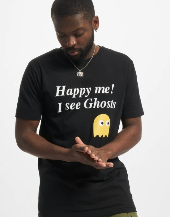 Мъжка тениска в черен цвят Mister Tee Happy Me I See Ghosts, Mister Tee, Тениски - Complex.bg