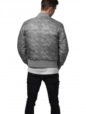 Мъжко яке тип бомбър Urban Classics stone в камуфлаж