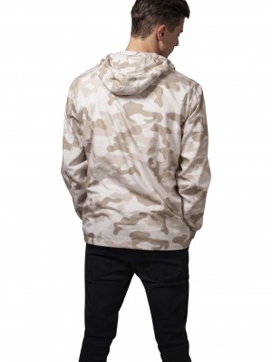 Мъжко яке ветровка в бежов камуфлаж Urban Classics sandcamo