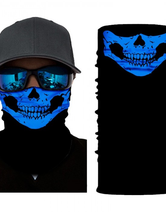 Шал бандана бъф за глава син череп HoodStyle Bandana Buff, Hoodstyle, Бандана шал - Complex.bg