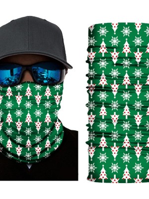 Бандана шал Коледна в зелен цвят HoodStyle Bandana Merry Christmas