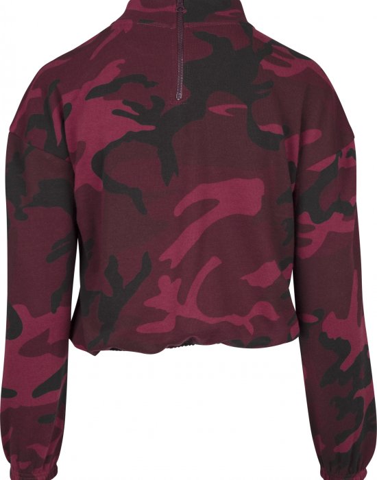 Дамско камуфлажно поло Urban Classics burgundy camo, Urban Classics, Топове - Complex.bg