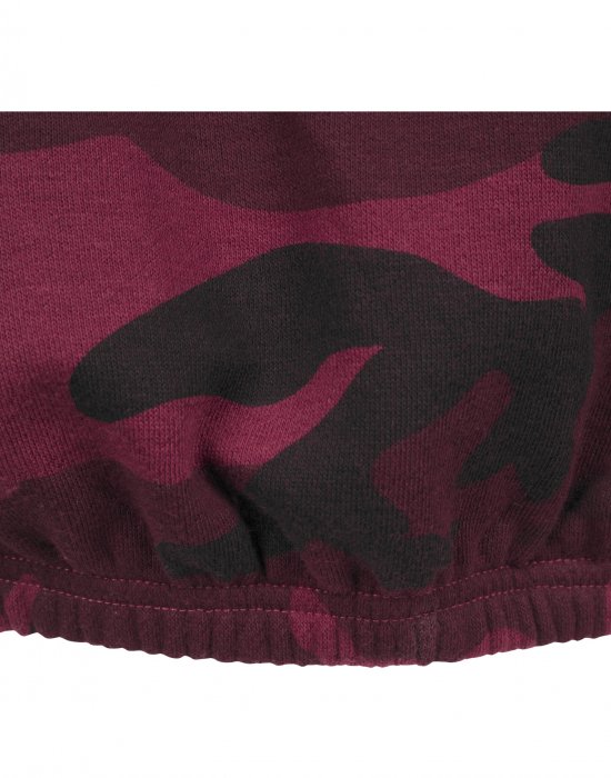 Дамско камуфлажно поло Urban Classics burgundy camo, Urban Classics, Топове - Complex.bg