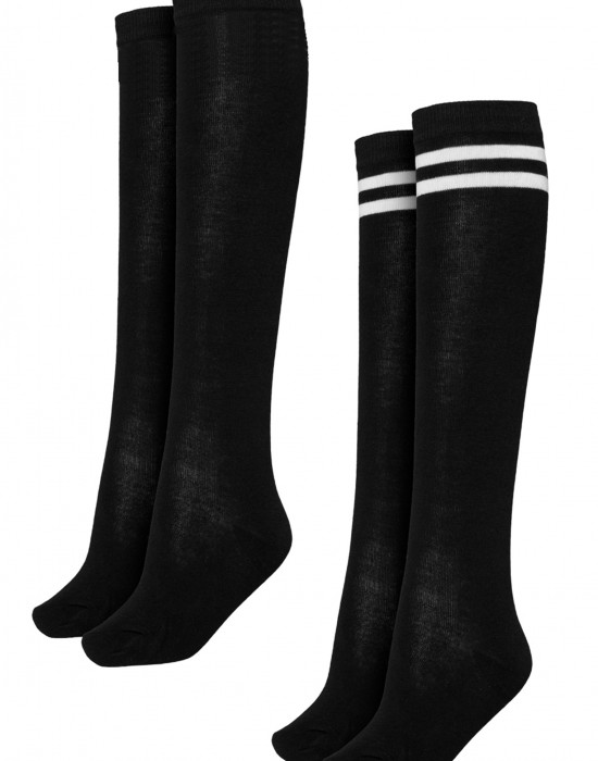Комплект от 2 броя дамски колежански чорапи в черен цвят Urban Classics, Urban Classics, Чорапи - Complex.bg