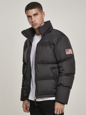 Мъжко зимно яке Mister Tee NASA в черен цвят