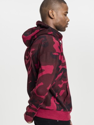 Мъжки камуфлажен суичър Urban Classics burgundy