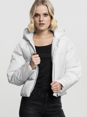 Дамско зимно яке Urban Classics Puffer в бял цвят Дамско зимно яке Urban Classics Puffer в бял цвят