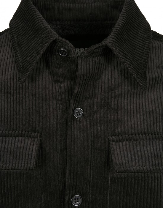 Мъжко яке в черно от Urban Classics Corduroy Shirt, Urban Classics, Якета Пролет / Есен - Complex.bg