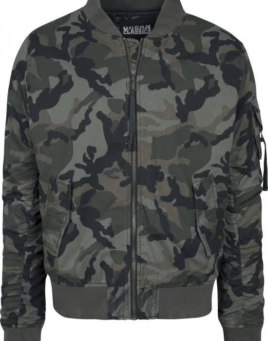 Мъжко камуфлажно яке тип бомбър Urban Classics wood camo, Urban Classics, Бомбъри - Complex.bg