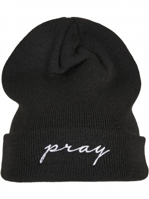 Мъжка шапка бийни в черно Mister Tee Pray 