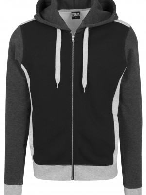 Мъжки суичър с цип в три цвята Urban Classics black/grey/charcoal