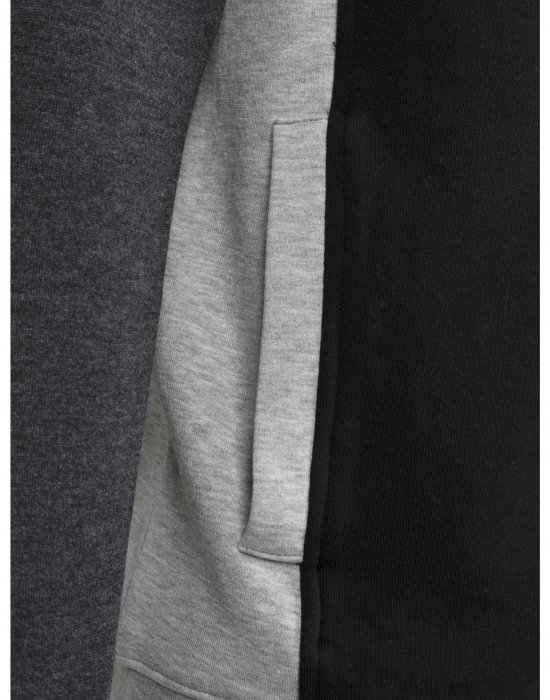 Мъжки суичър с цип в три цвята Urban Classics black/grey/charcoal, Urban Classics, Суичъри с цип - Complex.bg