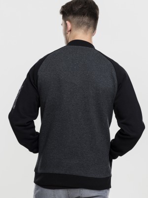 Мъжко двуцветно яке тип бомбър Urban Classics cha/blk