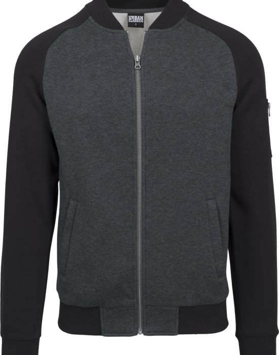 Мъжко двуцветно яке тип бомбър Urban Classics cha/blk, Urban Classics, Бомбъри - Complex.bg