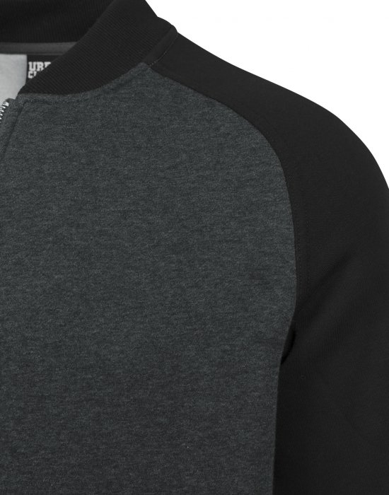 Мъжко двуцветно яке тип бомбър Urban Classics cha/blk, Urban Classics, Бомбъри - Complex.bg