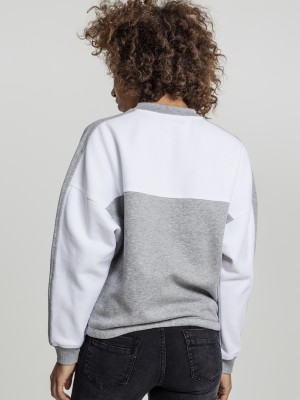 Дамска спортна блуза в сиво и бяло Urban Classics grey/white Дамска спортна блуза в сиво и бяло Urban Classics grey/white