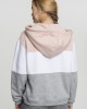 Дамски трицветен суичър Urban Classics light rose/white/grey, Urban Classics, Суичъри - Complex.bg