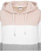 Дамски трицветен суичър Urban Classics light rose/white/grey, Urban Classics, Суичъри - Complex.bg