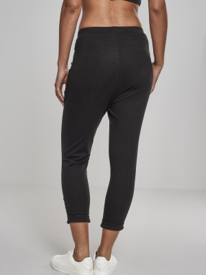 Дамско ежедневно черно долнище големи размери Urban Classics