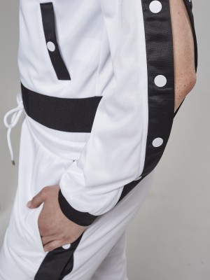 Дамско бяло горнище с тик-так копчета Urban Classics