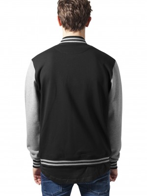 Мъжко колежанско яке в два цвята Urban Classics blk/gry