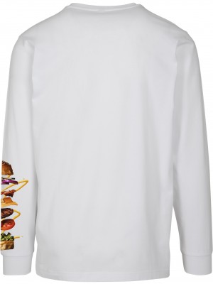 Мъжка блуза в бяло Mister Tee Burger Longsleeve 