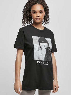 Дамска тениска в черно Mister Tee Fuck It 