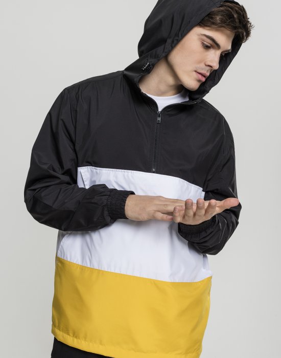 Мъжко преходно яке в три цвята Urban Classics blk/chromeyellow/wht, Urban Classics, Якета Пролет / Есен - Complex.bg