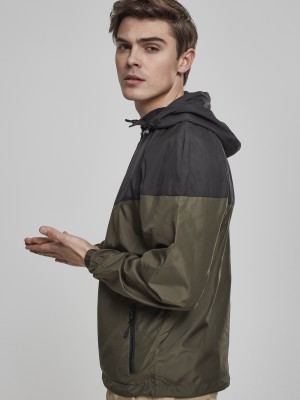 Мъжко спортно яке Urban Classics в черно и маслина