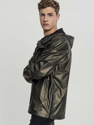 Мъжко яке без закопчаване Urban Classics в цвят маслина