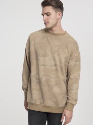 Мъжки пуловер в пясъчен камуфлаж Urban Classics sand camo 
