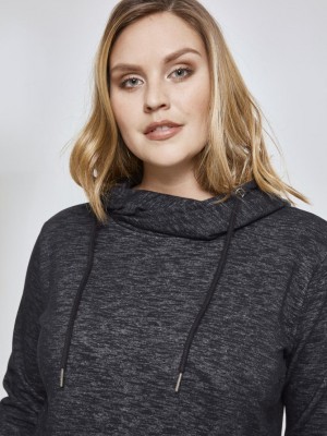 Дамски дълъг суичър Urban Classics в тъмносив цвят