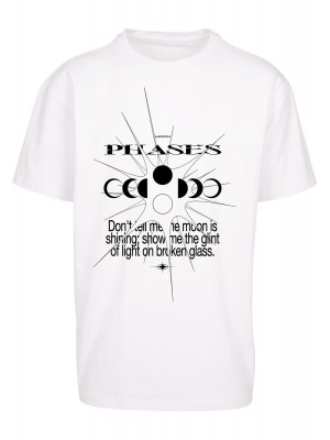 Мъжка тениска в бяло Мister Tee Moon Phases 