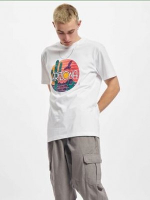 Мъжка тениска в бяло Мister Tee American Life Arizona