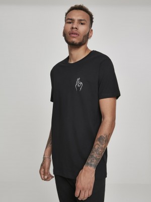 Мъжка тениска в черно Mister Tee Easy Sign 