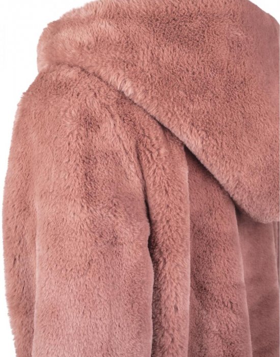Дамско палто Urban Classics Teddy в тъмнорозов цвят, Urban Classics, Якета - Complex.bg