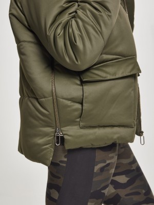 Дамско късо яке Urban Classics darkolivedarksand