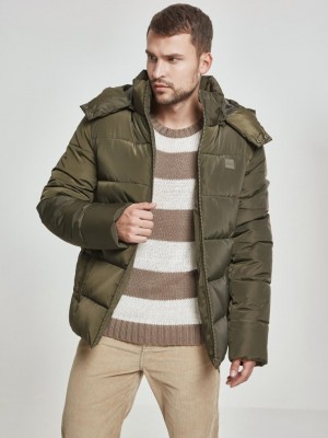 Мъжко зимно яке Urban Classics в цвят маслина
